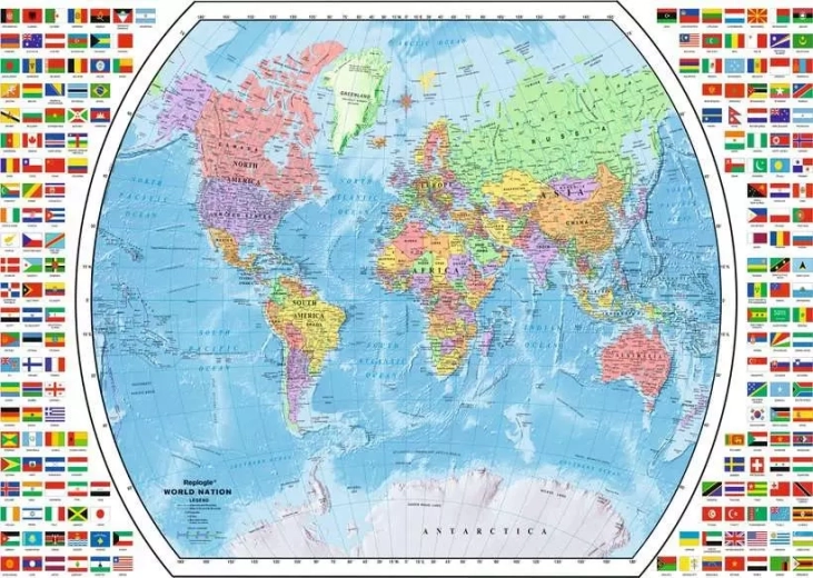 Ravensburger puzzle – political world map, 1000 pieces