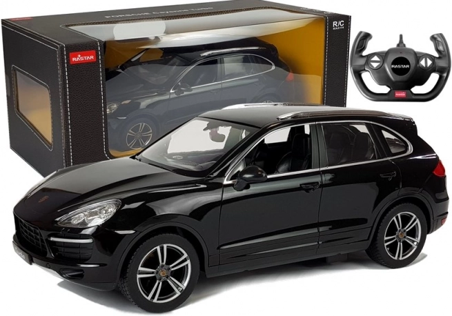 Ar tālvadību vadāma automašīna Porsche Cayenne Turbo R/C 1:14 melna
