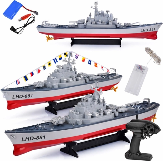 Remote-controlled RC warship LHD-881 1:390 - 1 piece