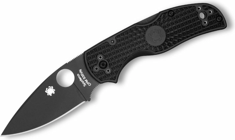 Kabatas nazis Spyderco Native 5 Black, melns FRN, 8 cm