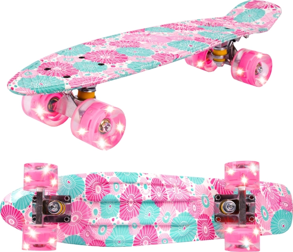 Pennyboard ar LED riteņiem Flowers