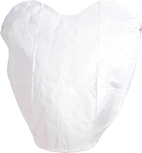 White heart-shaped sky lantern