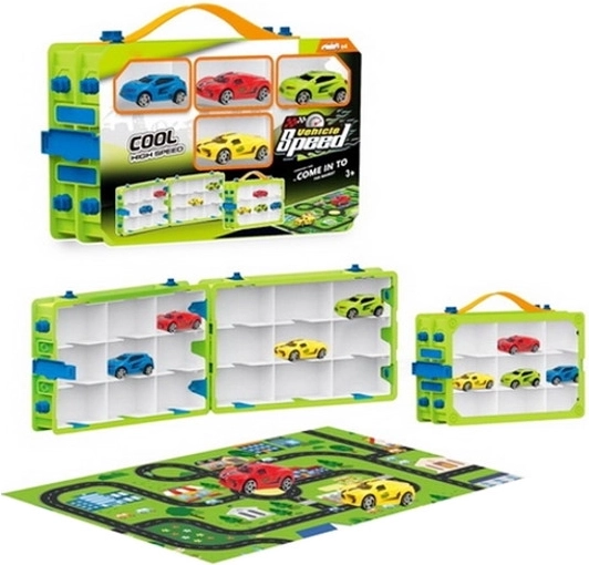 Toy Car Set with Carry Case and Play Mat