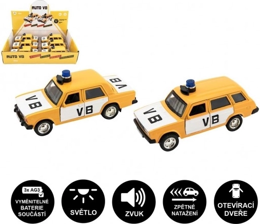 Policijas auto VB Lada ar atpakaļejošu piedziņu, gaismām un skaņu