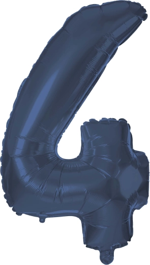 Folijas balons cipars 4, 30 cm, zils TORO