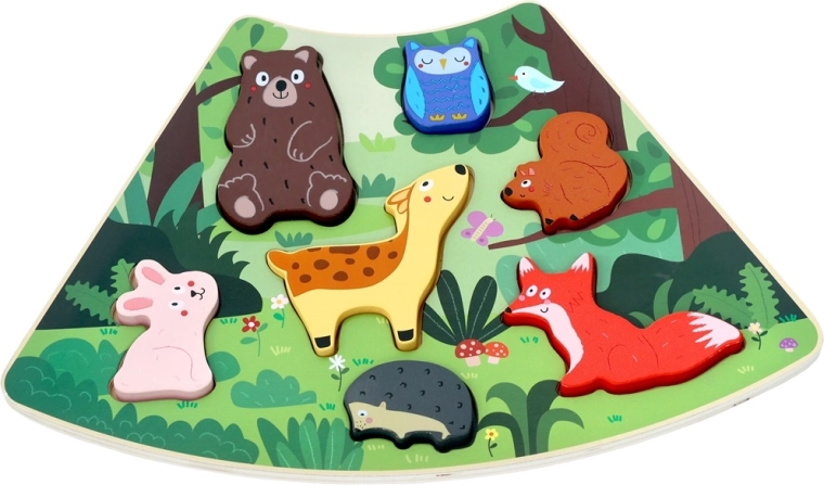 2Kids Toys Wooden Connectable Forest Animals Puzzle