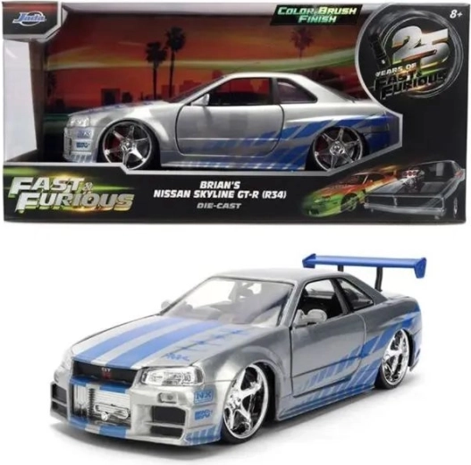 Jada Nissan Skyline GT-R modelis no filmas “Ātrs un bez žēlastības”, jubilejas izdevums 1:24
