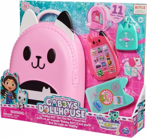 Gabi kaķu māja – ceļojumu mugursoma ar piederumu komplektu (11 daļas)