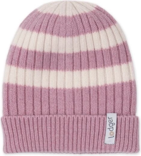 Lodger merino cepure Stripe mauve 0–3 mēneši