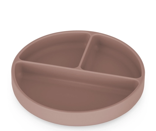 Petite&Mars silicone divided plate with suction cup Take&Match Velvet Latte 6m+