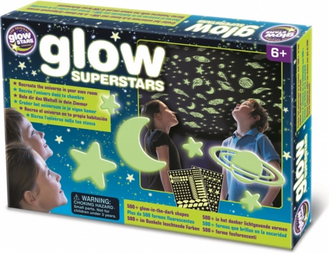 BRAINSTORM Wall Stickers Glow-in-the-Dark Stars 500 pcs