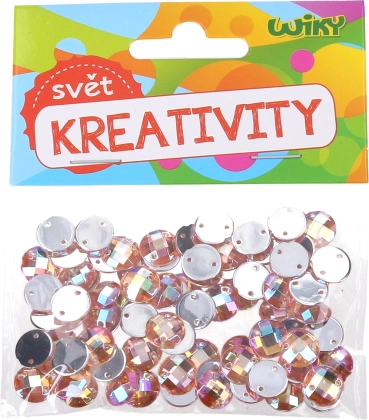 Dekoratīvās pērlītes piešūšanai 10 mm – 80 gab.