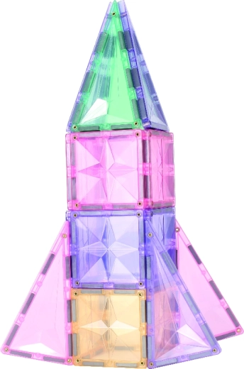 Cleverclixx Magnetic Construction Set Petite Pastel Pack - 36 Pieces