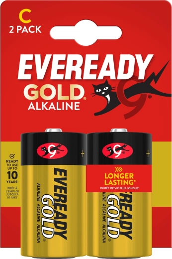 Sārma baterijas ENERGIZER Eveready Gold C (LR14) 1,5 V – 2 gab.