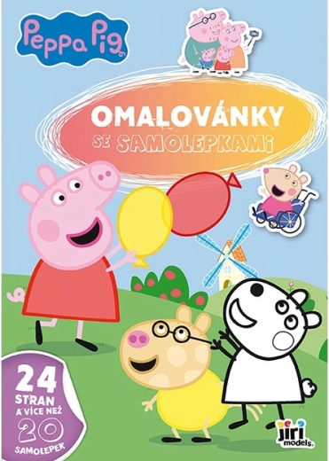 Krāsojamā grāmata A4 ar uzlīmēm Cūciņa Pepa