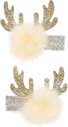 Souza! Zona hair clips with Christmas reindeer antlers - 2 pcs