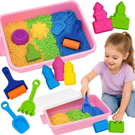 Woopie Kinetic Sand Magic Castle in a Suitcase, 22 Pieces