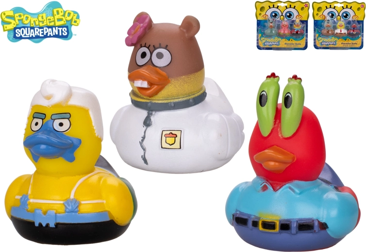 Vannas komplekts – SPONGEBOB, Sandy un Squidward pīlītes (3 gab.)