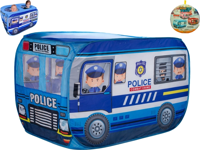 Bērnu auduma telts policijas auto formā