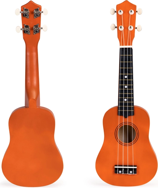 Koka ukulele bērniem ar 4 neilona stīgām ECOTOYS