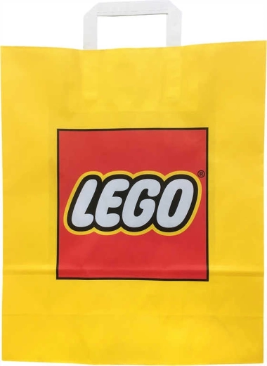 Lego reklāmas papīra dāvanu maisiņš dzeltens 34 × 35 cm – 1 gab.