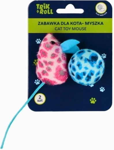 Plīša pelīte un bumbiņa kaķim