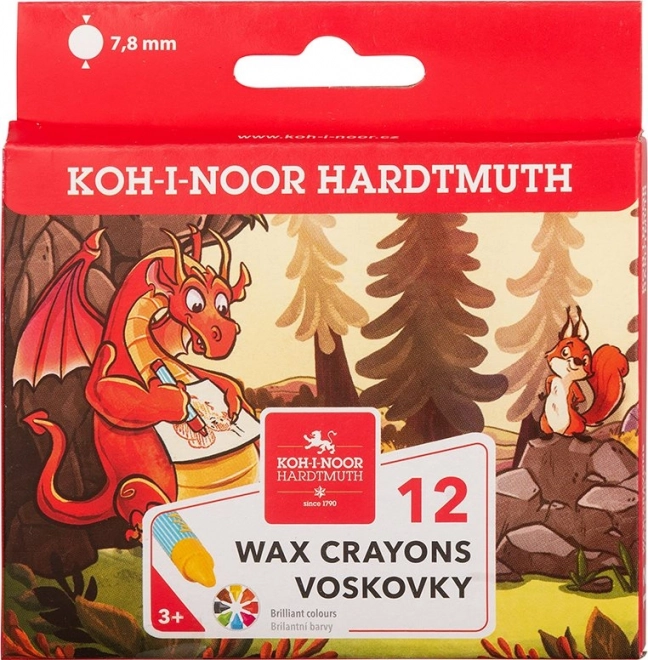 School wax crayons KOH-I-NOOR 12 pcs