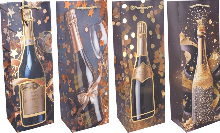 Gift bag for a bottle M 35 × 12 × 9 cm Celorok - 1 piece