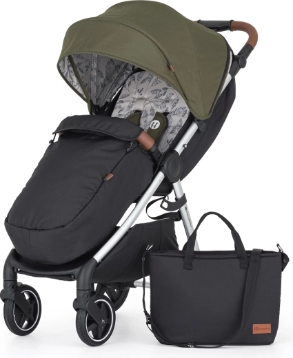 Petite&Mars sporta ratiņi Royal3 silver mature olive