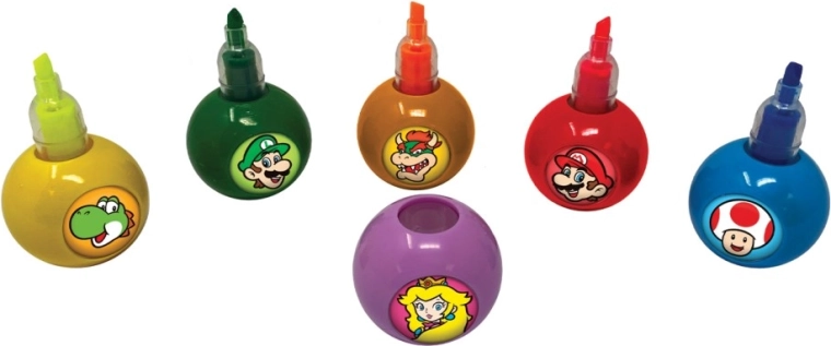 Marķieri Super Mario – 6 krāsu komplekts