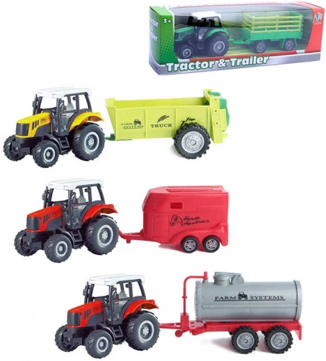 Metāla lauksaimniecības traktors ar piekabi 23 cm ar atpakaļgaitas uzvilkšanas mehānismu – 1 komplekts