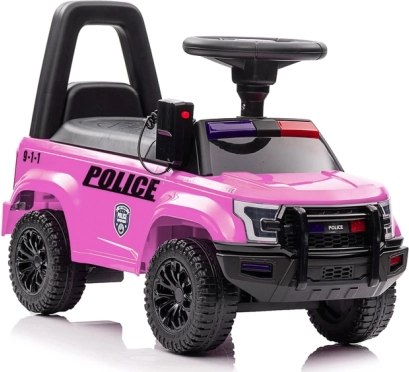 Braucamrota ar megafonu, rozā