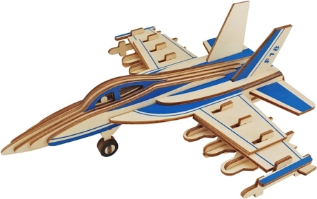 Woodcraft koka 3D puzle kaujas lidmašīna F-18