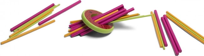 Watermelon Mikado – wooden dexterity game for 2–4 players