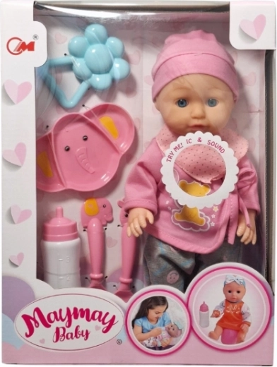 Peeing baby doll with accessories - 1 piece
