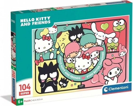 Clementoni SuperColor puzle Hello Kitty un draugi 104 gabali