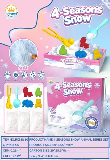 Artificial Plastic Snow with Accessories