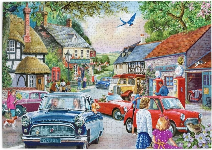 House of Puzzles puzle “Pie benzīntanka” ar 1000 detaļām