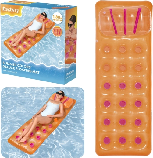 Piepūšams peldošais guļamkrēsls Bestway Summer Colors Deluxe