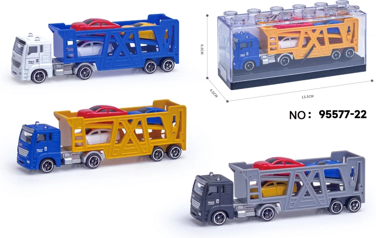 Metāla kravas auto modelis ar piekabi 1:64 – vairākas versijas