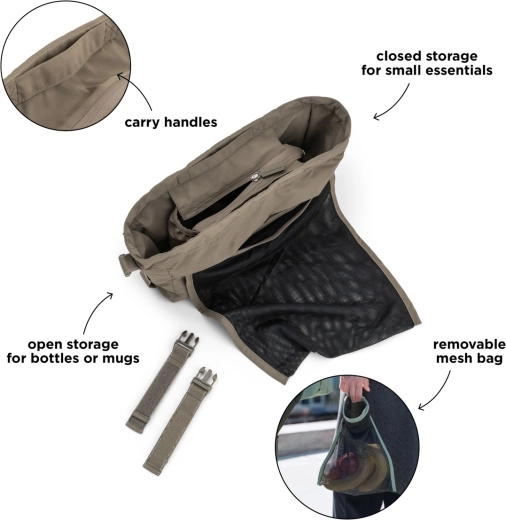 Done by Deer stroller organizer, taupe