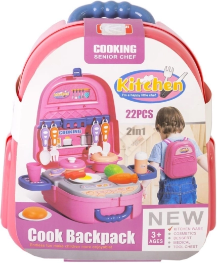 Mini bērnu virtuvīte mugursomā