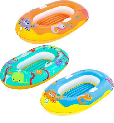 Bestway kids inflatable boat with handles and tow rope 119 × 79 cm