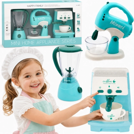 Woopie kids 3-in-1 appliance set – coffee maker, mixer and blender with lights and sounds