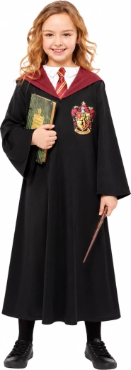 Girls' Harry Potter Hermione Granger Gryffindor Costume with Wand