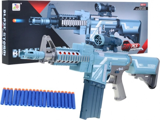 Sudraba bērnu šautene BLAZE STORM ar optiku un 20 putu lodēm, 6+
