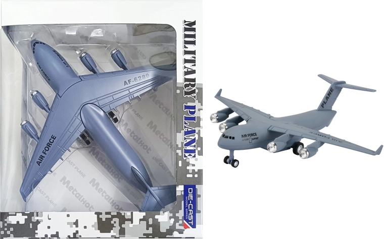 Metāla lidmašīnas modelis BOEING C-17 1:300 ar gaismām un skaņām