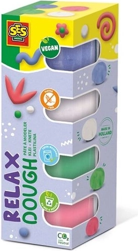 SES Plasticine Relax – pastel colors 4×90 g