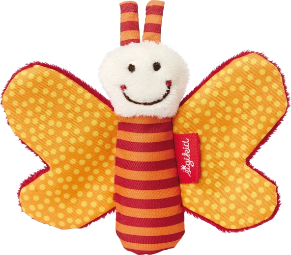 Sigikid first cuddle comforter butterfly with crinkle foil, orange