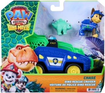 Ķepu patruļa: Dino filmas glābšanas transportlīdzeklis Chase Dino Rescue Cruiser ar figūriņām
